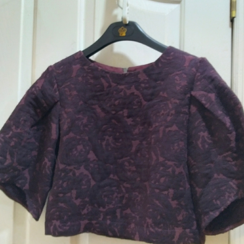 Access Fashion wide sleeve crop top sz 44 (6-8)